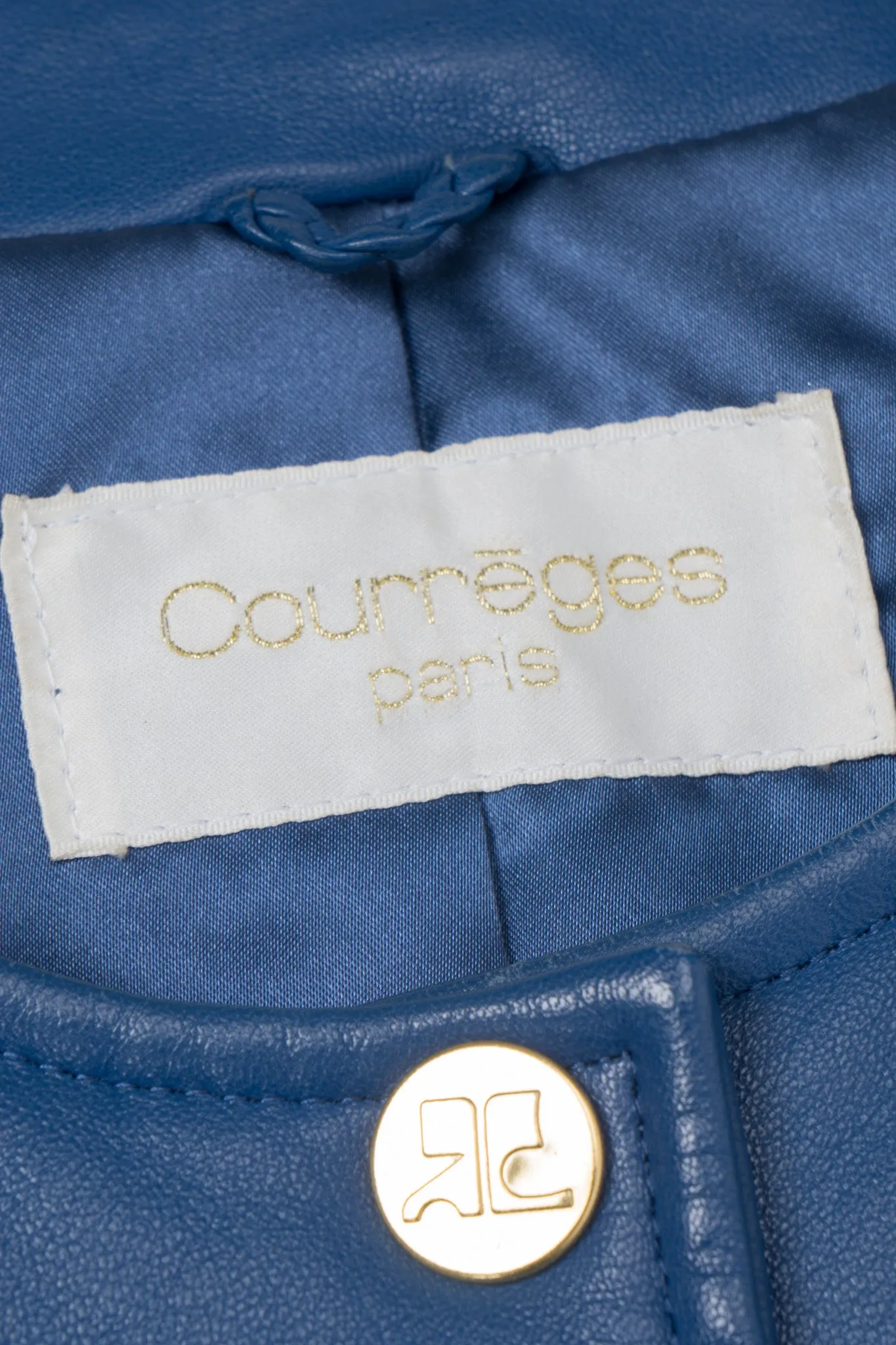 Logo Stud Leather Jacket