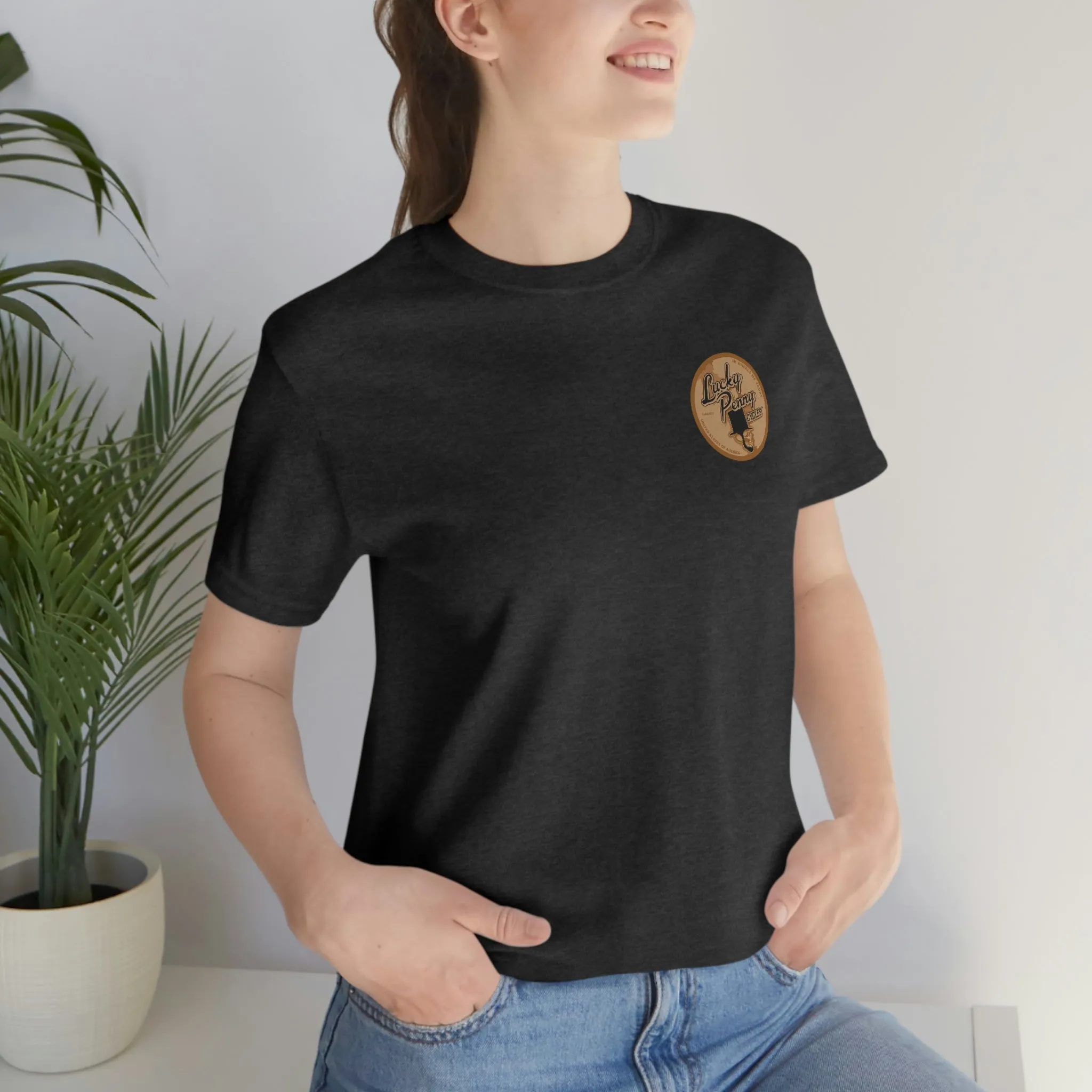 Lucky Penny Cycles Vintage Wheel Copper T-Shirt