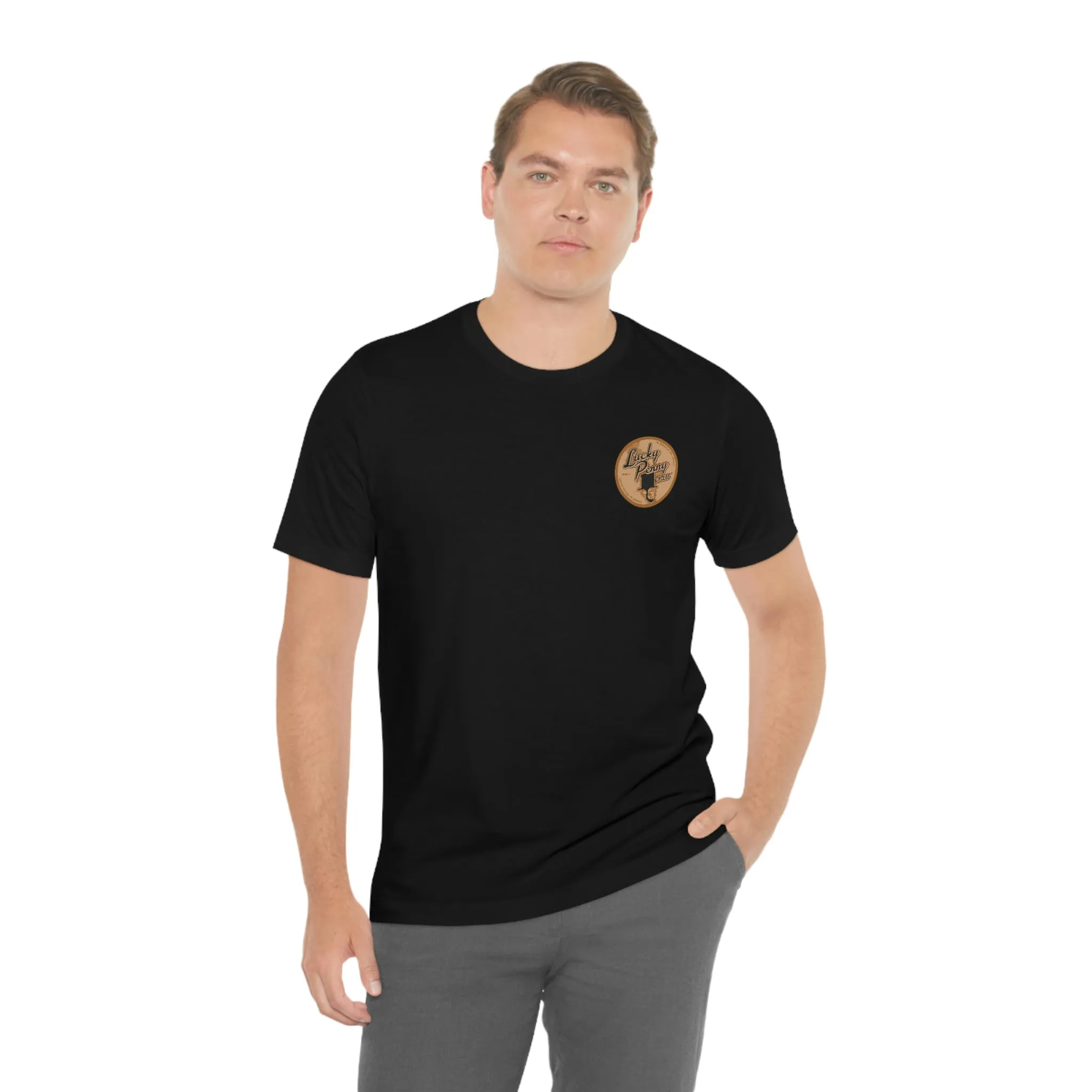 Lucky Penny Cycles Vintage Wheel Copper T-Shirt