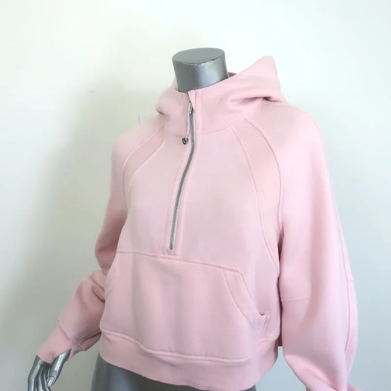 Lululemon Scuba Oversized Half-Zip Hoodie Sweatshirt Light Pink Size XS/S