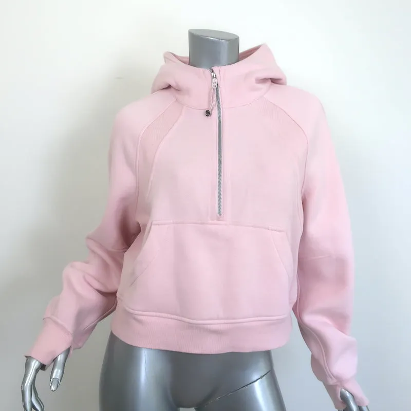 Lululemon Scuba Oversized Half-Zip Hoodie Sweatshirt Light Pink Size XS/S