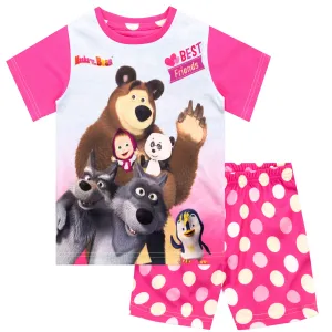 Masha and the Bear Short Pajamas