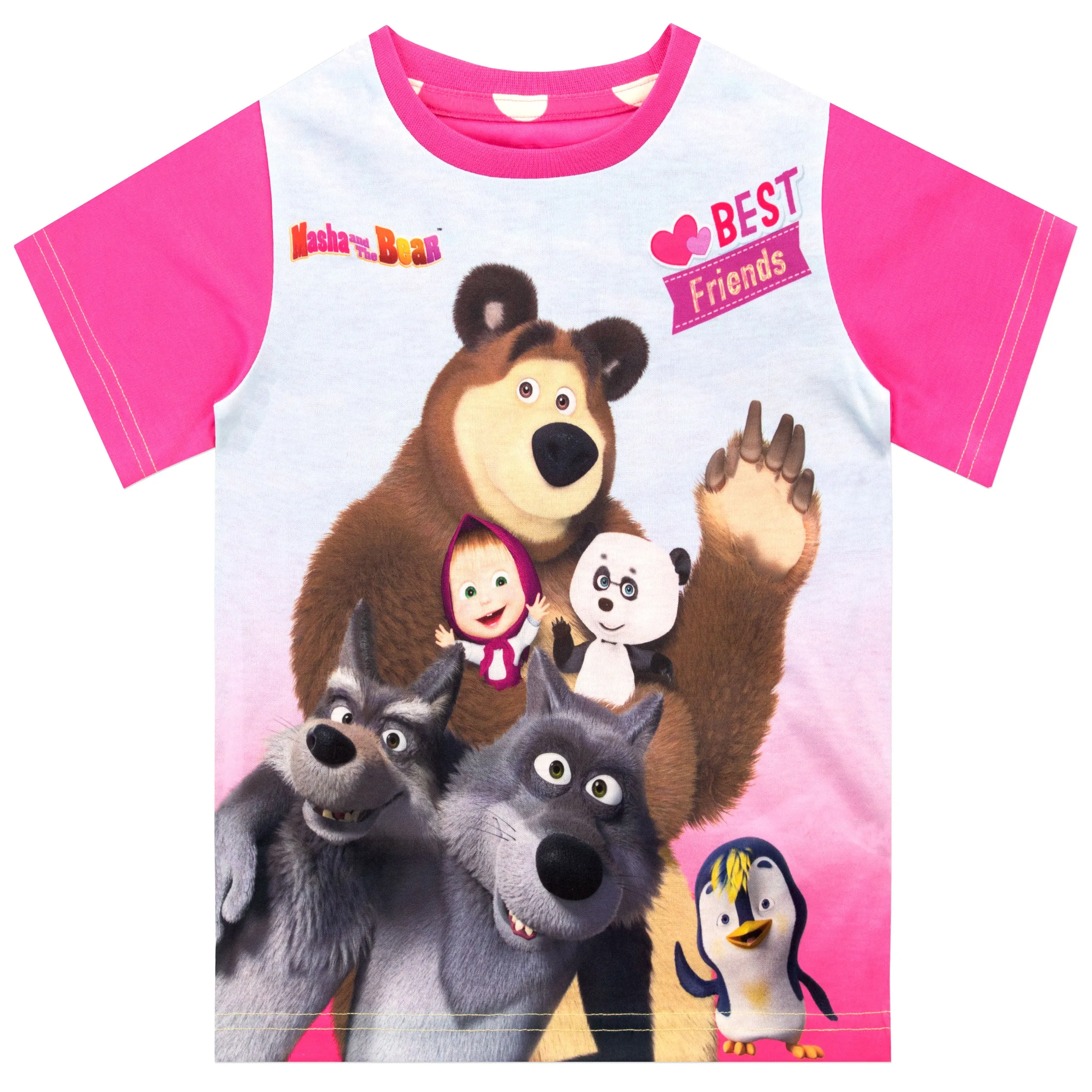 Masha and the Bear Short Pajamas