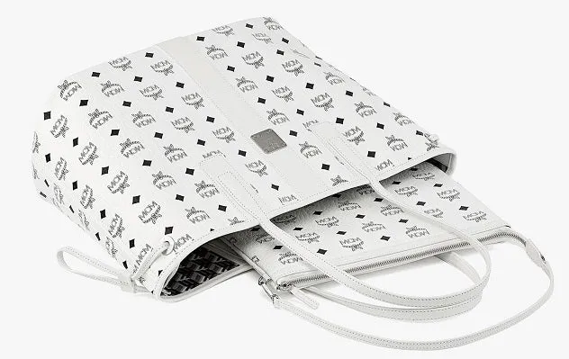 MCM Reversible Liz Shopper in Visetos-MWPCSVI01-White-Medium