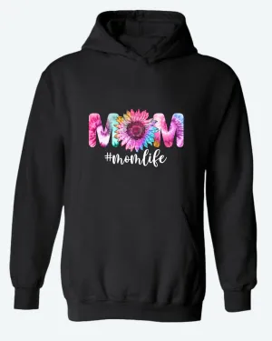 Mom Life flowery design hoodie