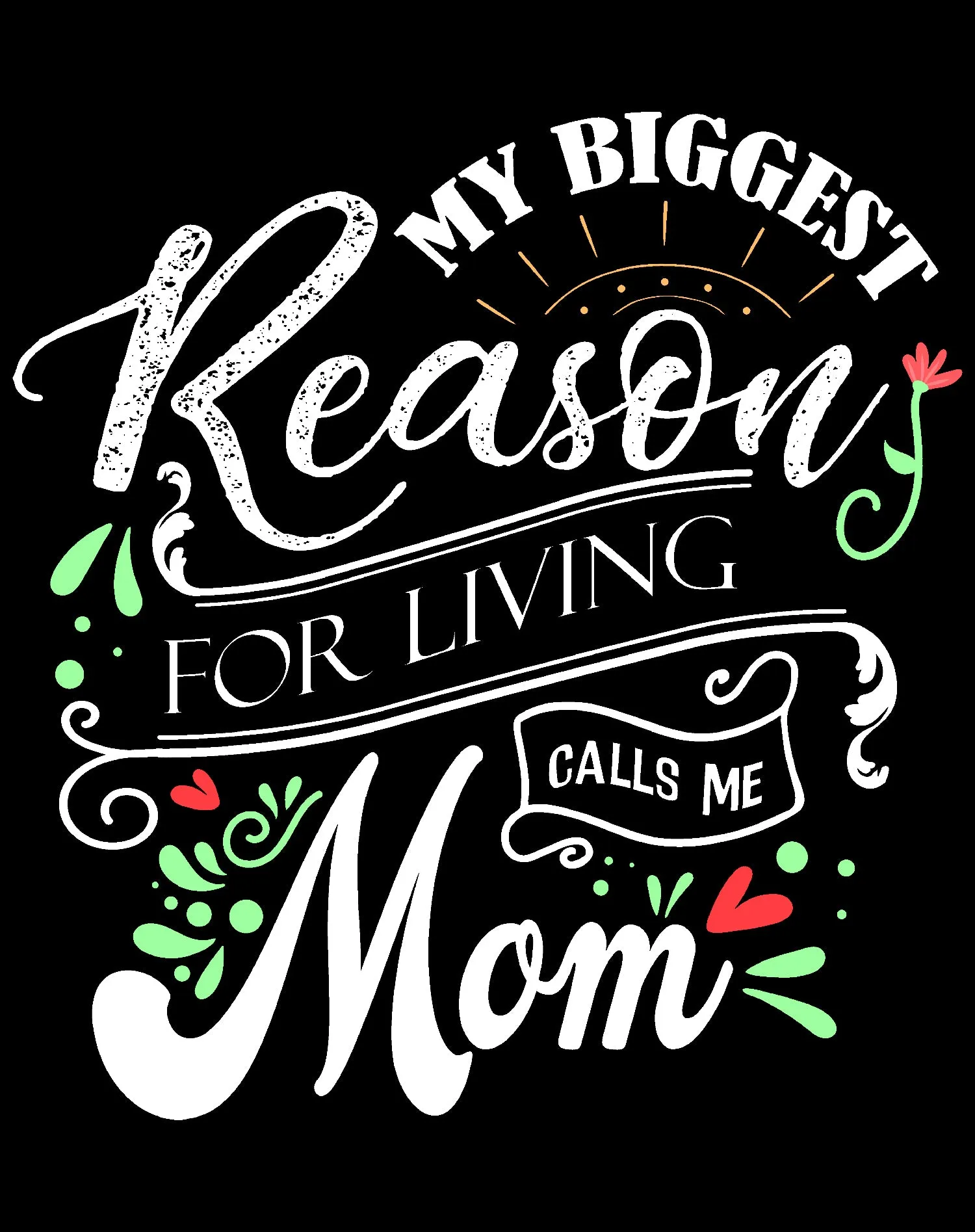 Mother's Day Splash Mom Mum Biggest Reason Living Women's T-Shirt