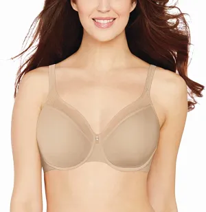 New Bali Womens One Smooth U Ultra Light Illusion Neckline Underwire Bra in Nude, Sz 34D!