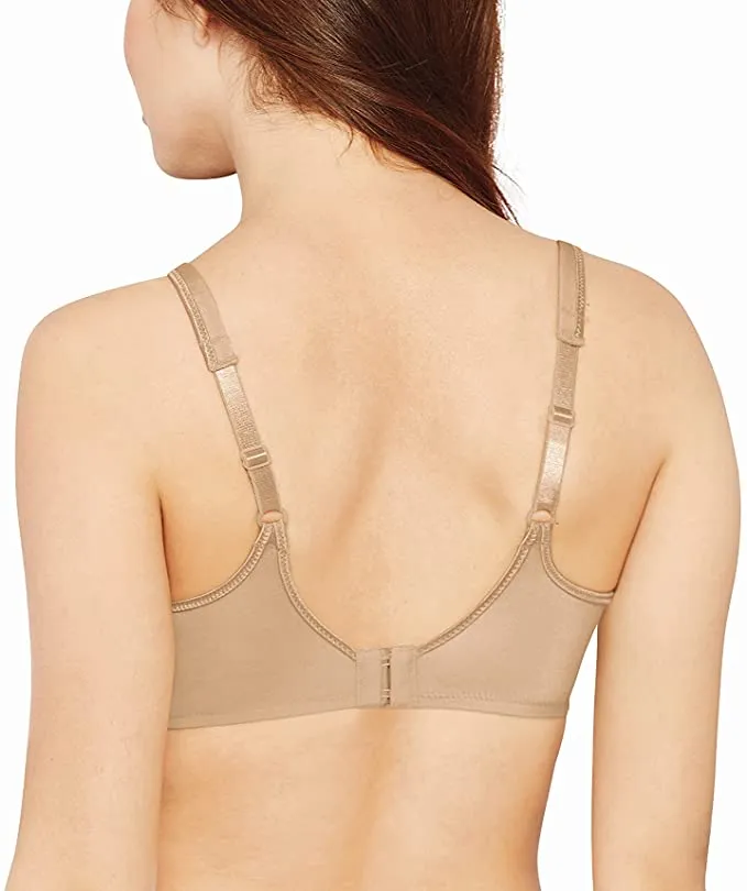 New Bali Womens One Smooth U Ultra Light Illusion Neckline Underwire Bra in Nude, Sz 34D!