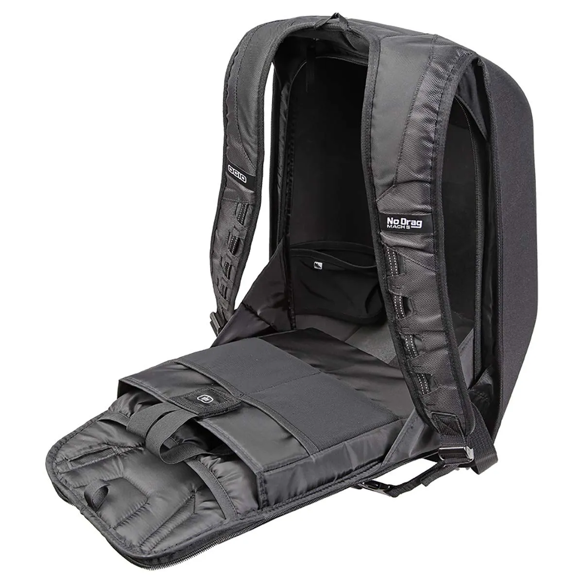 OGIO 123008.36 No Drag Mach 1 Motorcycle Backpack - Stealth Black, 19" H x 12.5" W x 6.5" D