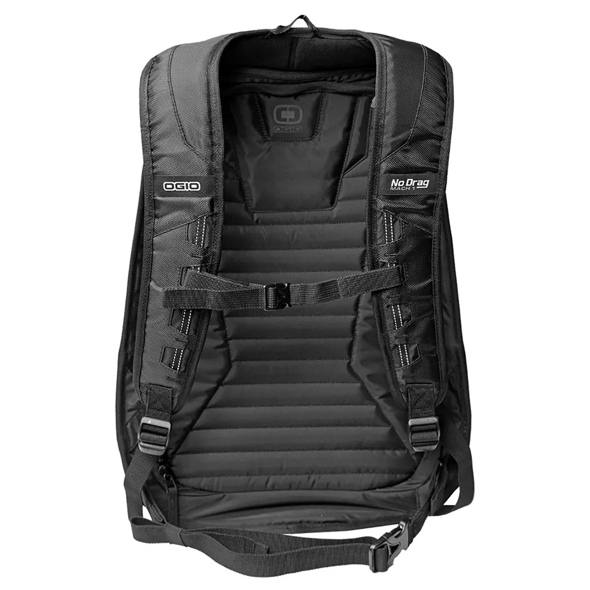 OGIO 123008.36 No Drag Mach 1 Motorcycle Backpack - Stealth Black, 19" H x 12.5" W x 6.5" D