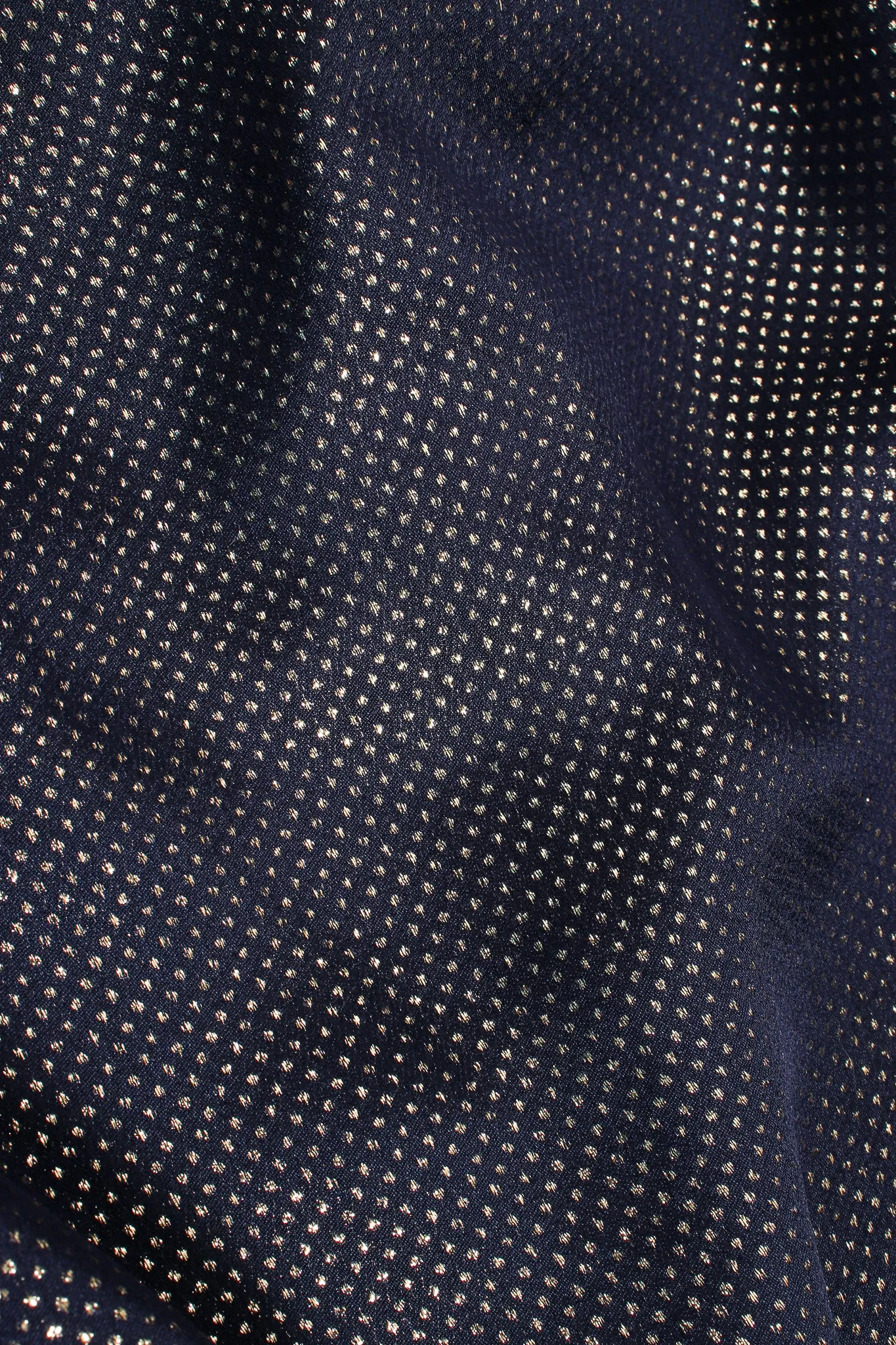 One Shoulder Metallic Dot Sheath Gown