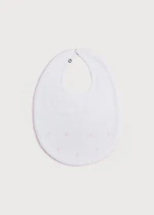 Pink Dotted Cotton Bib