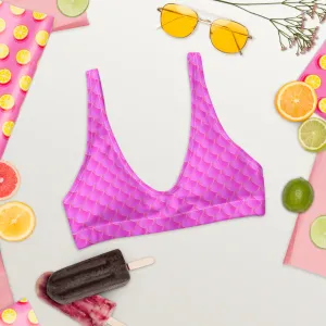 Pink Mermaid Recycled Padded Bikini Top