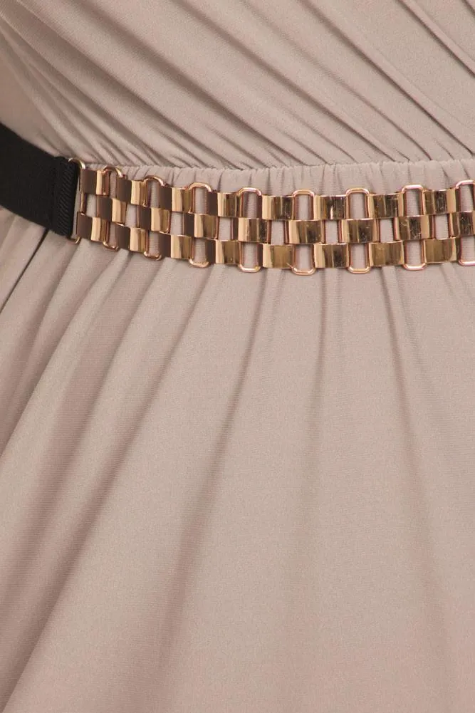 Plus Size Captivating Ruched Belted Dress