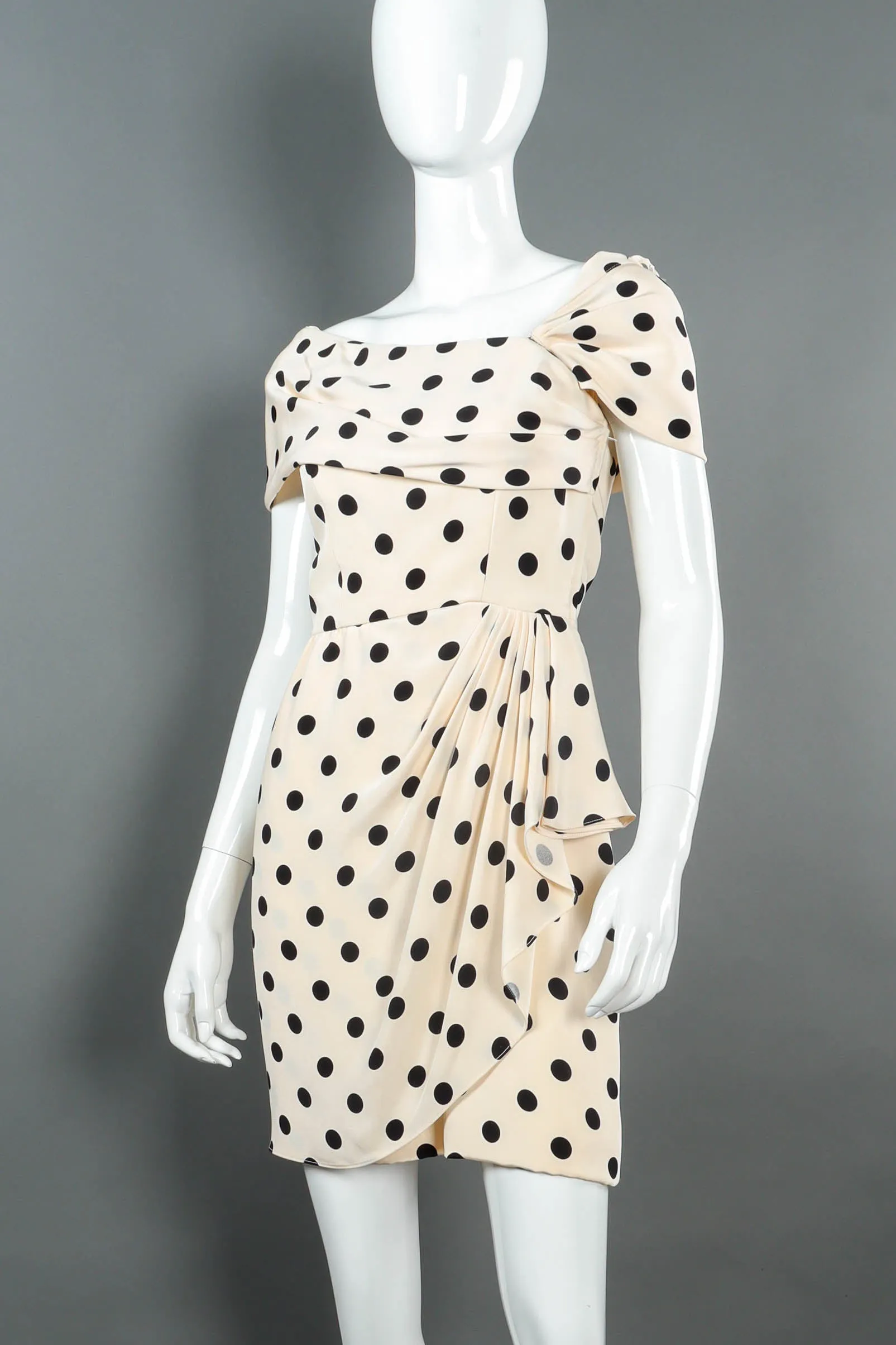 Polka Dot Off-Shoulder Mini Dress