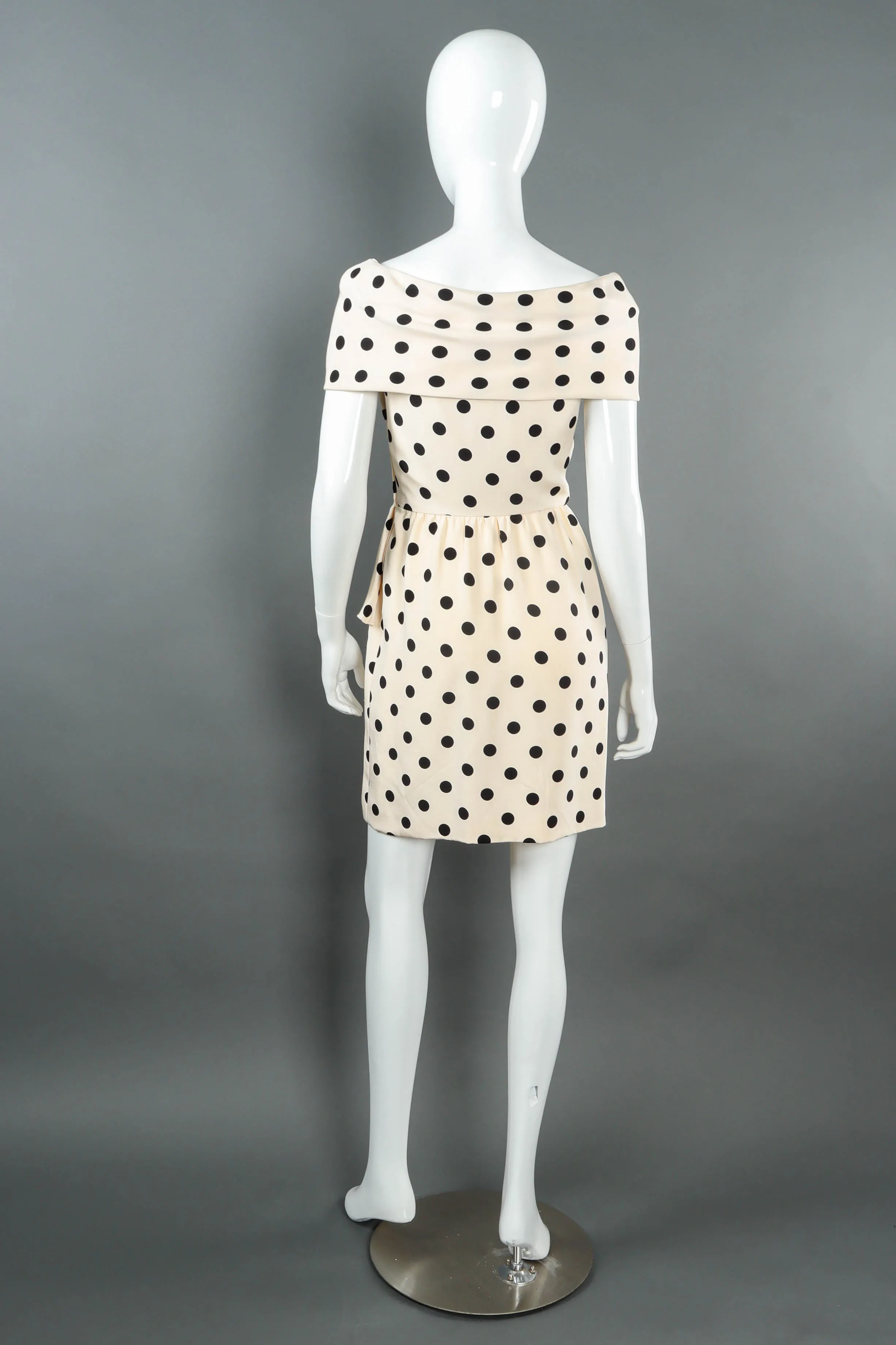 Polka Dot Off-Shoulder Mini Dress