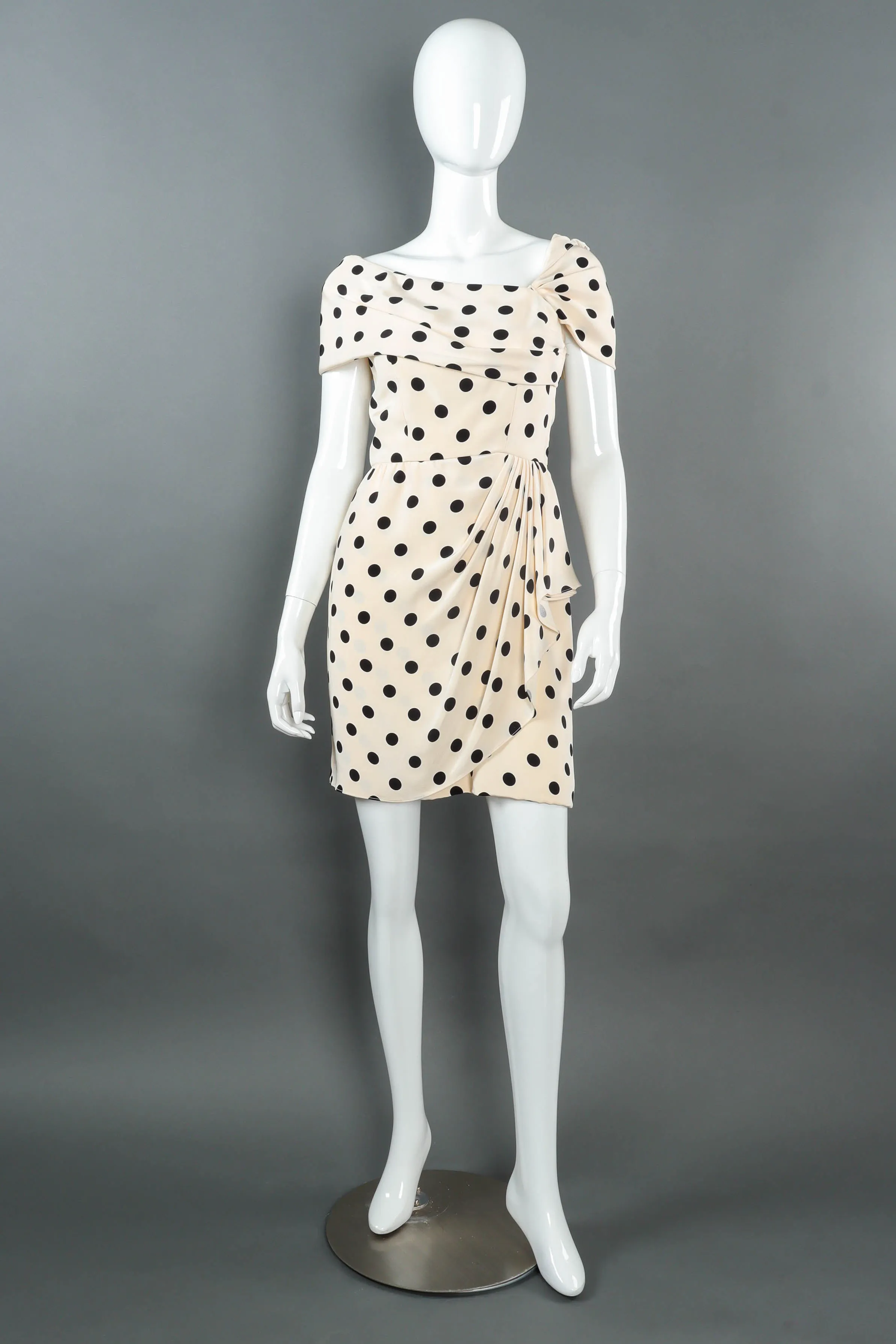 Polka Dot Off-Shoulder Mini Dress