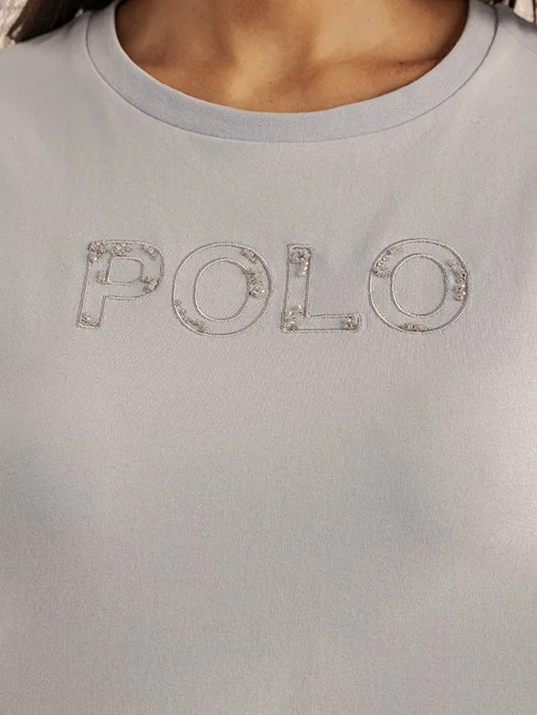 Polo Ladies Sadie Beaded Tee Blue