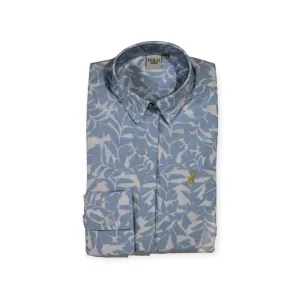 Polo Women's Evelyn Long Sleeve Printed Shirt Blue