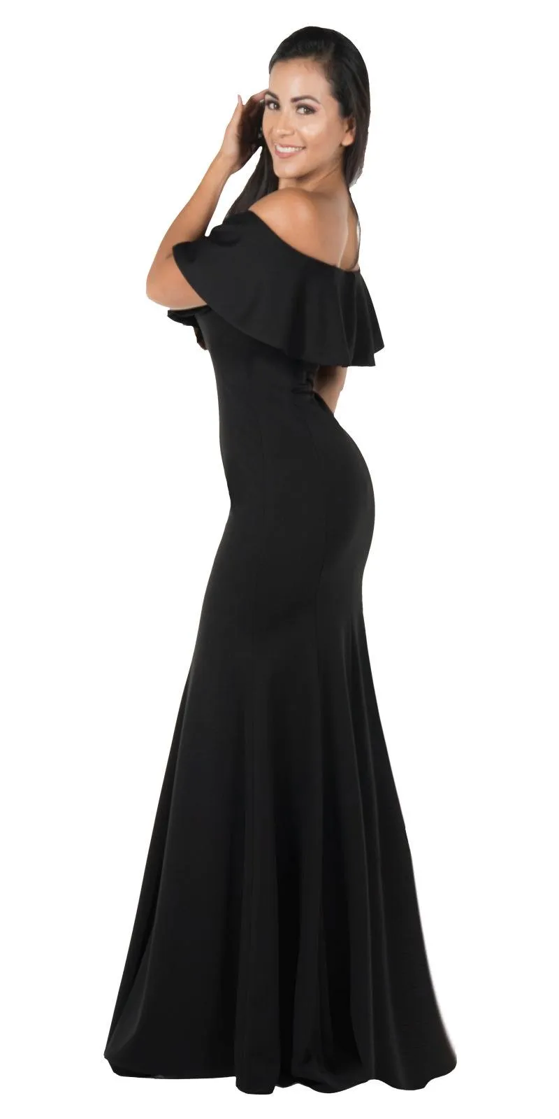 Poly USA 8146 Off-the-Shoulder Mermaid Long Dress