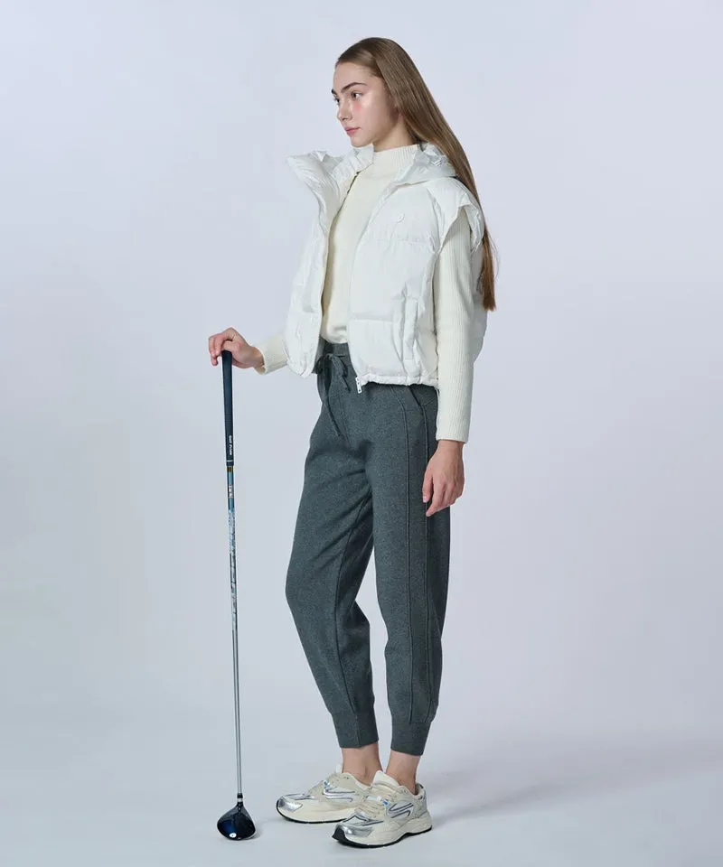 POSHERD Line Point Knit Jogger Pants  -  Gray