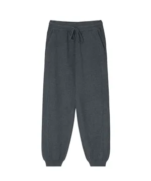 POSHERD Line Point Knit Jogger Pants  -  Gray
