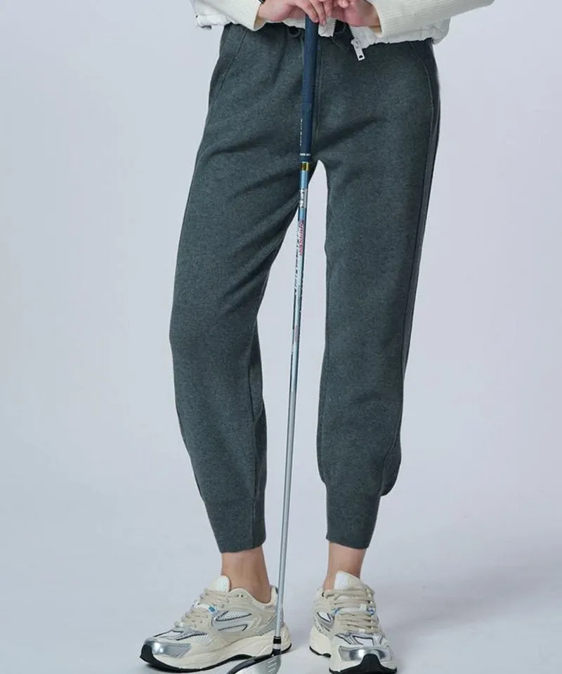 POSHERD Line Point Knit Jogger Pants  -  Gray