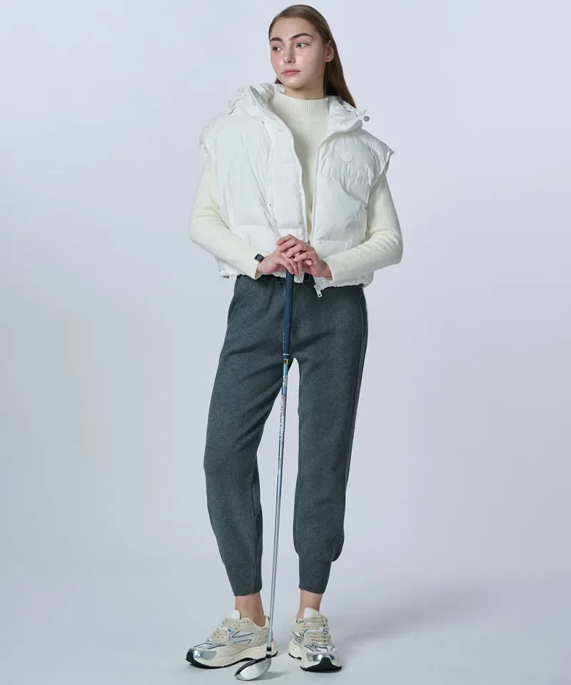 POSHERD Line Point Knit Jogger Pants  -  Gray