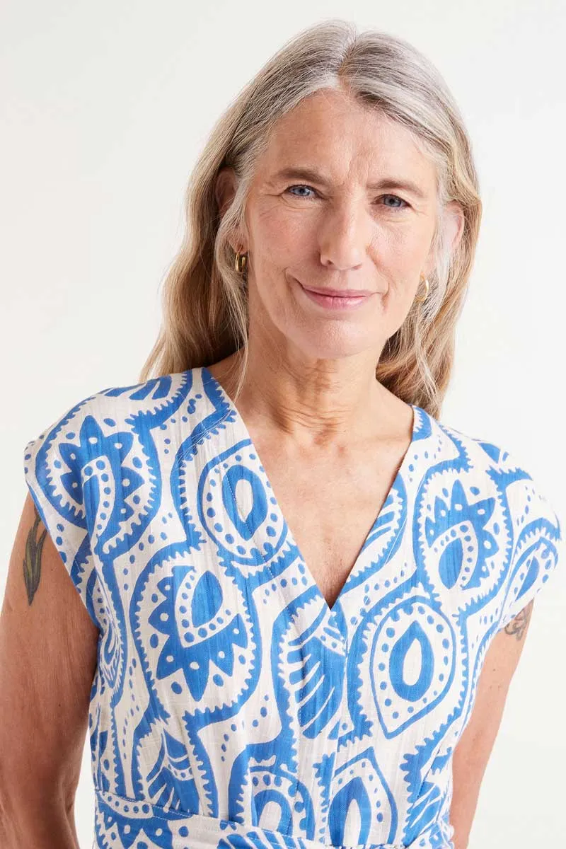 Printed Wrap Dress