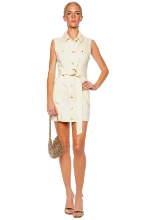 Ray Belted Denim Mini Dress