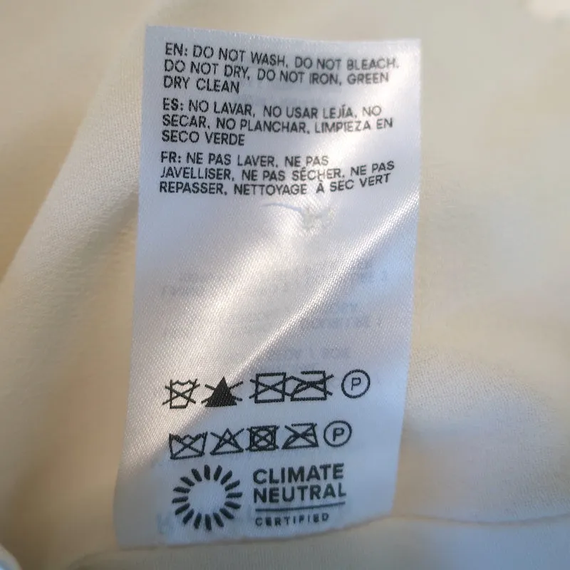Reformation Babette Halter Mini Dress Ivory Silk Satin Size 0 NEW
