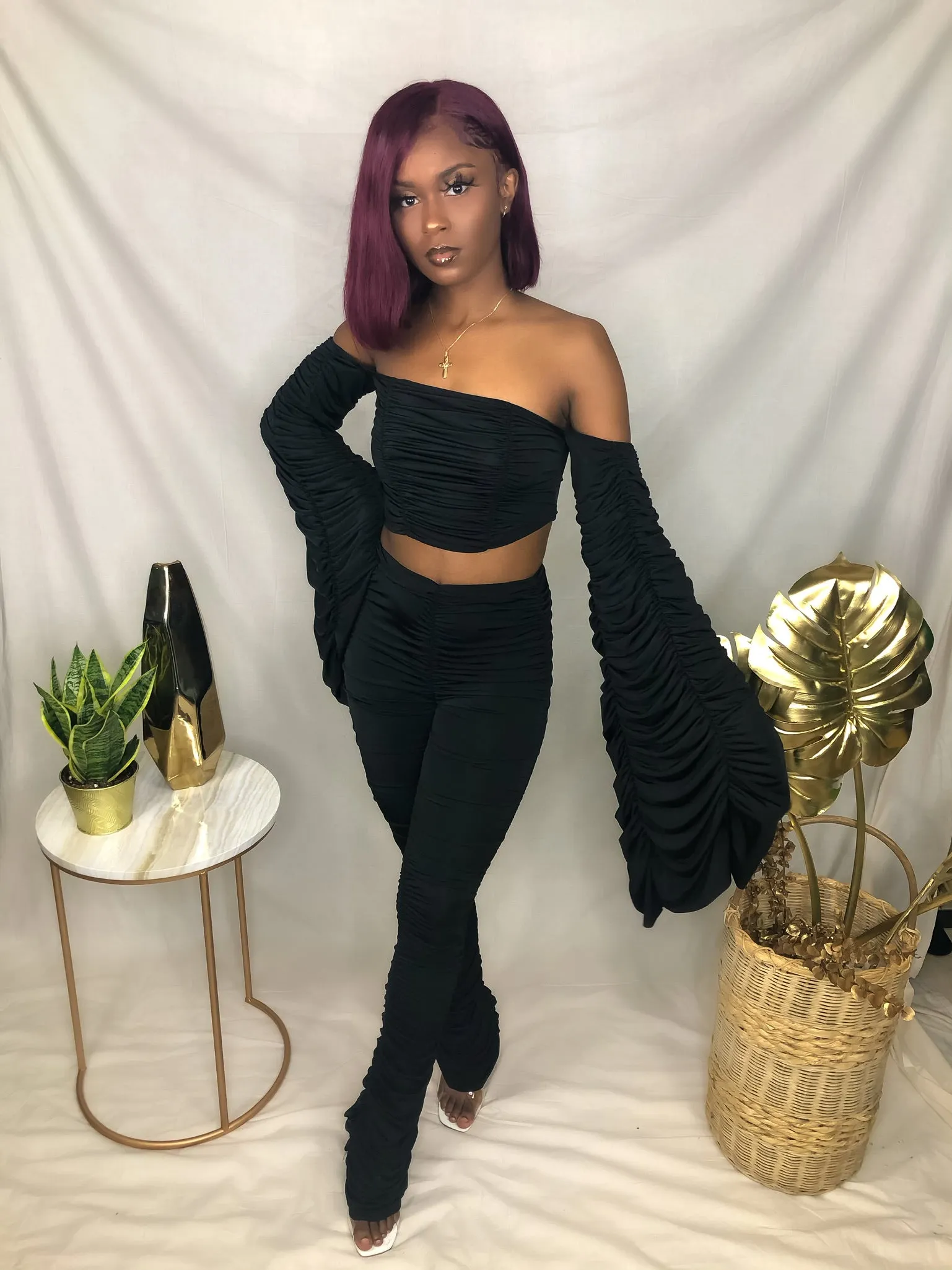 Ruched Pant Set