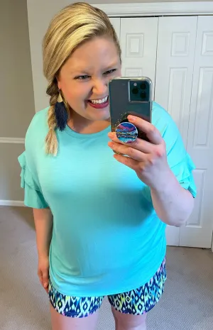 Ruffle Dolman Sleeve Top -- 3 Colors!