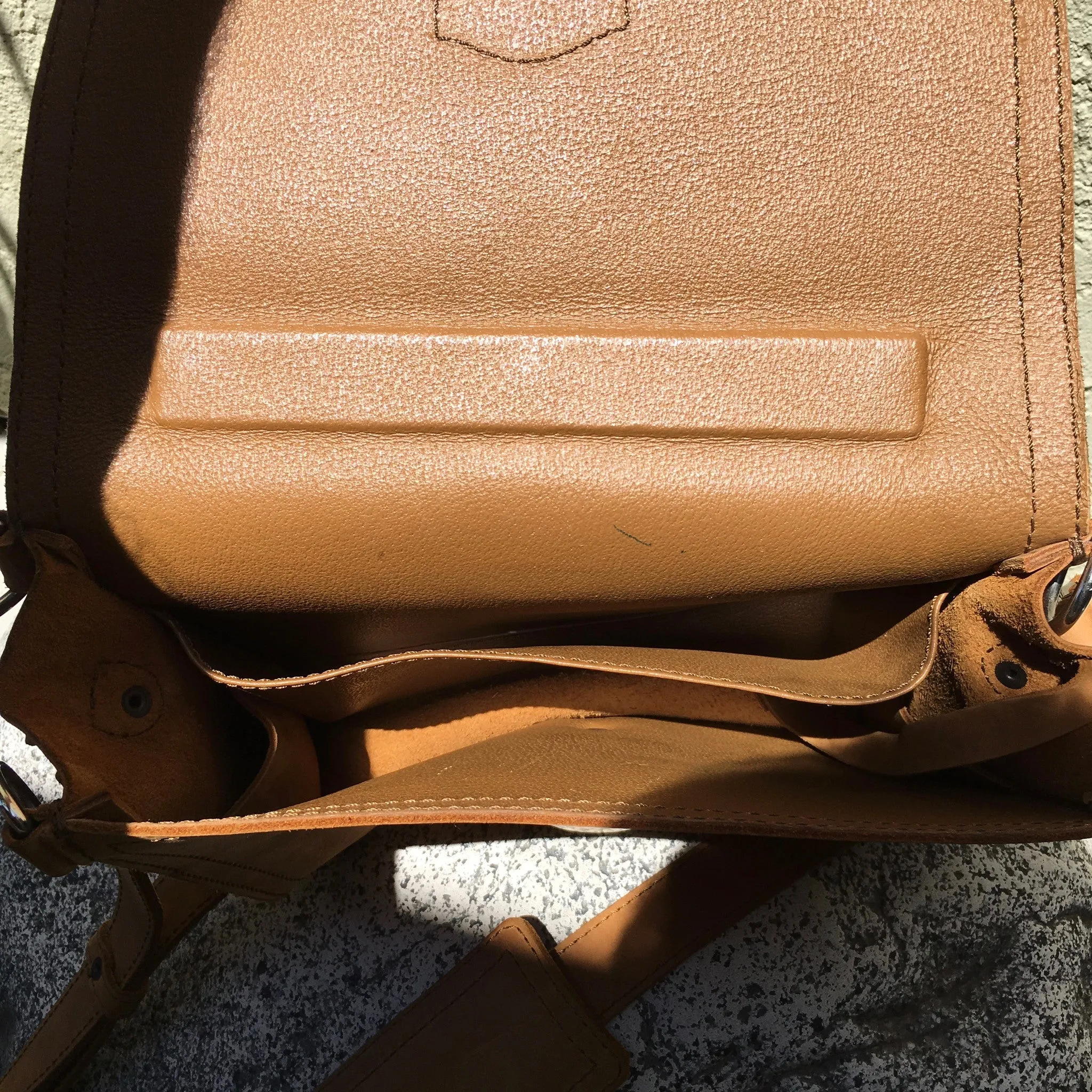 Saddleback Leather Company Tan Leather Tobacco Small Shoulder Bag