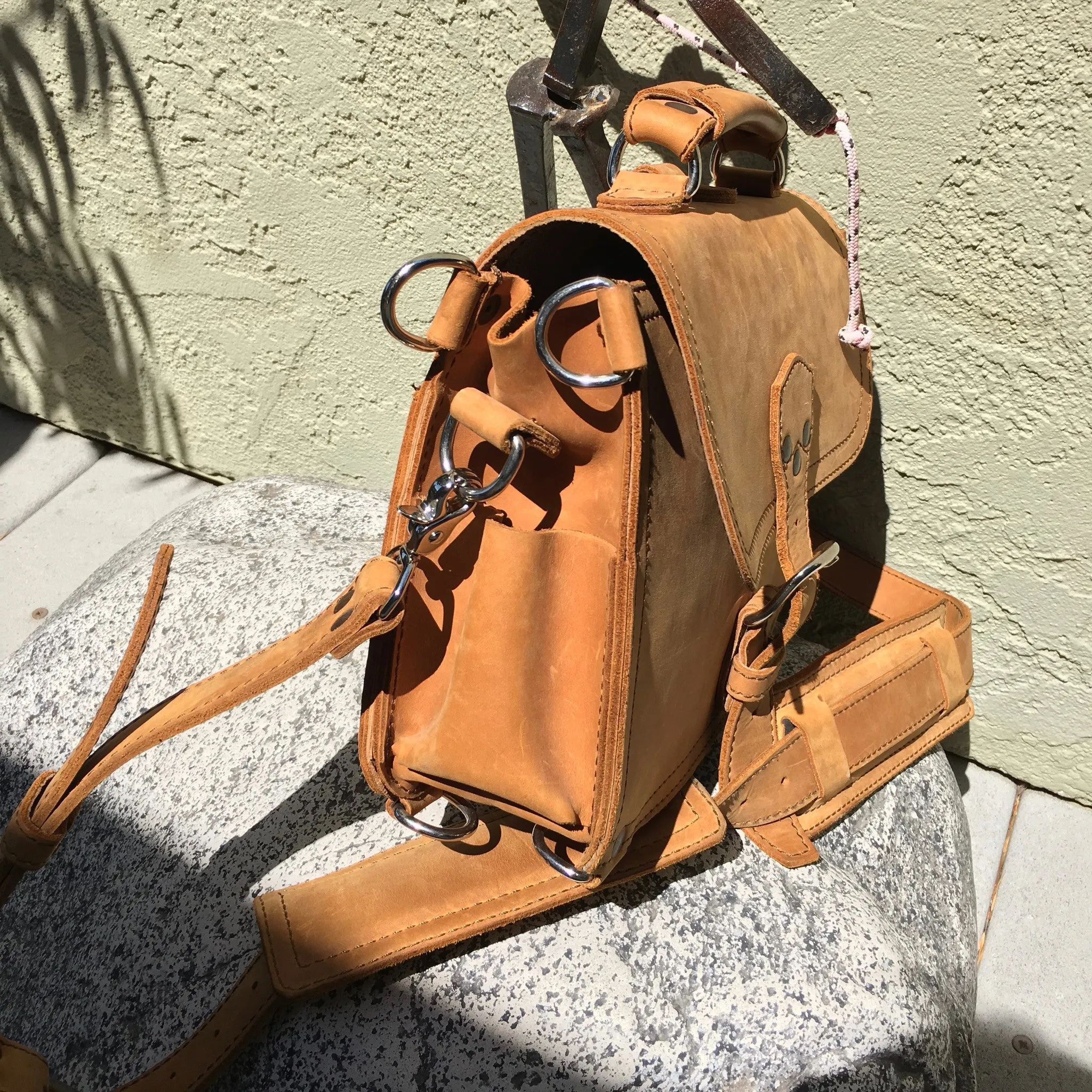 Saddleback Leather Company Tan Leather Tobacco Small Shoulder Bag