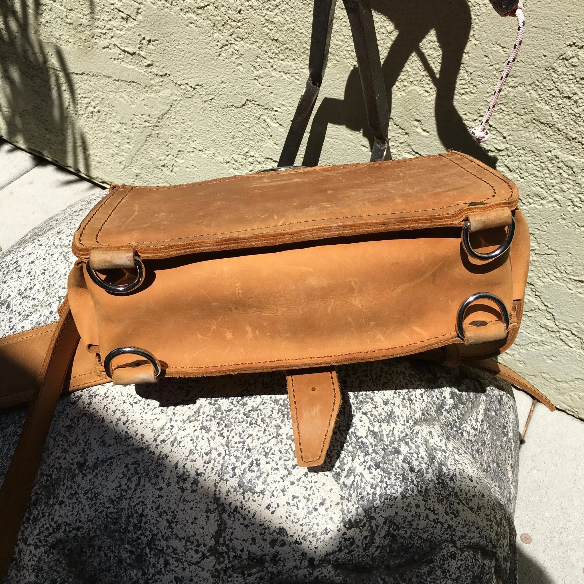 Saddleback Leather Company Tan Leather Tobacco Small Shoulder Bag