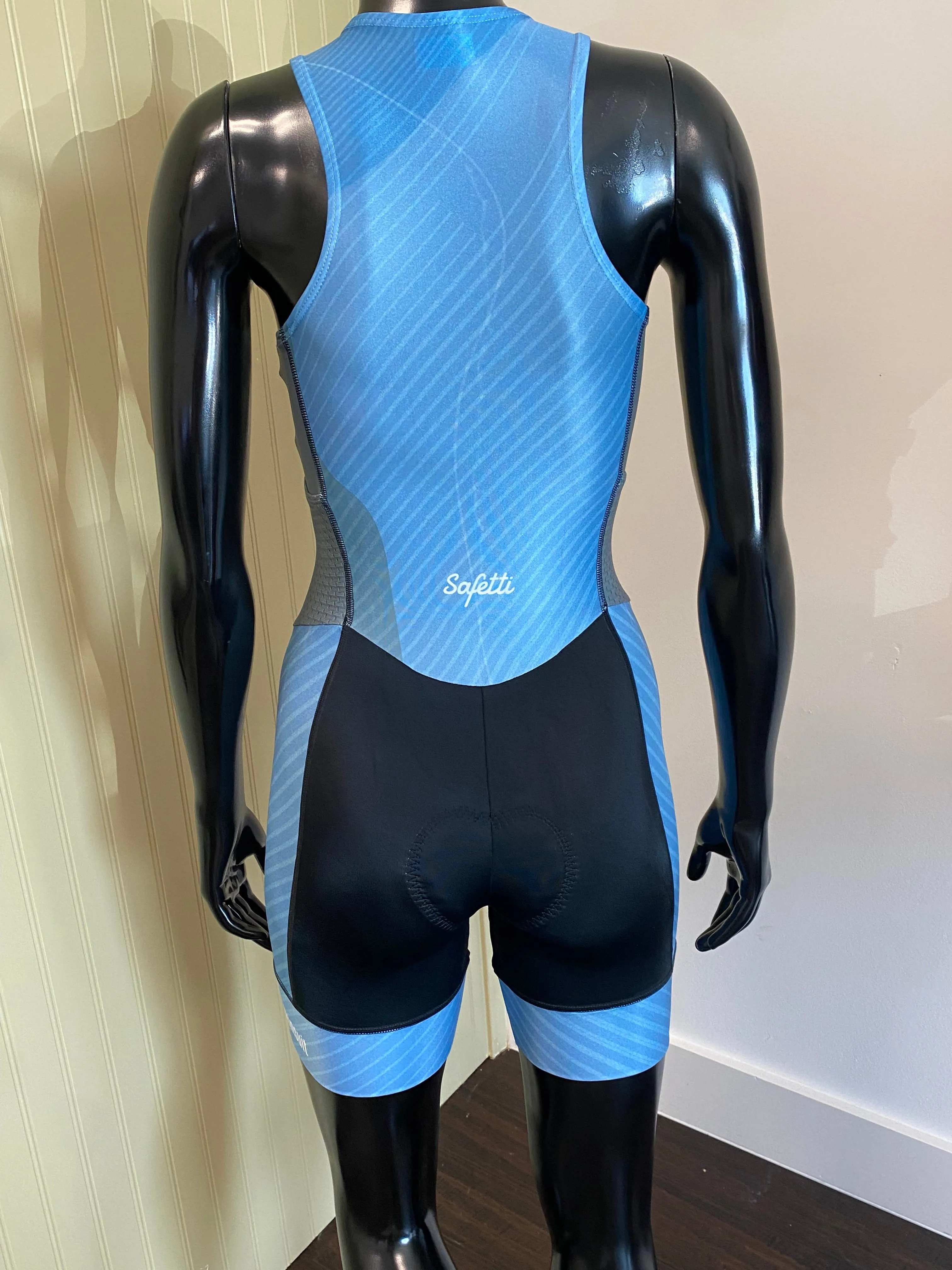 Safetti Team Lycra Sport Trisuit - Blue Women