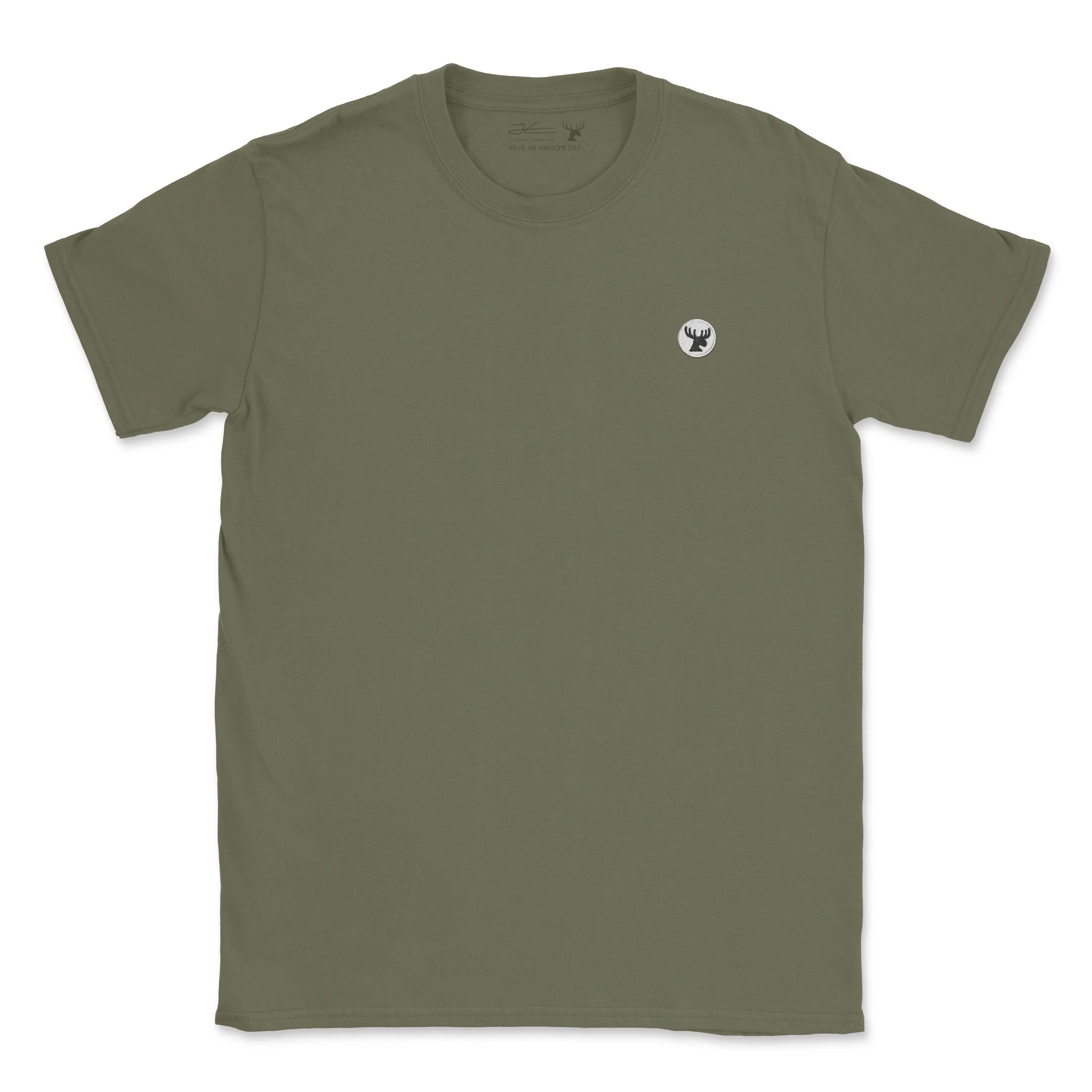 SALE - Moose Head Organic Unisex T-Shirt -Olive / S / Unisex