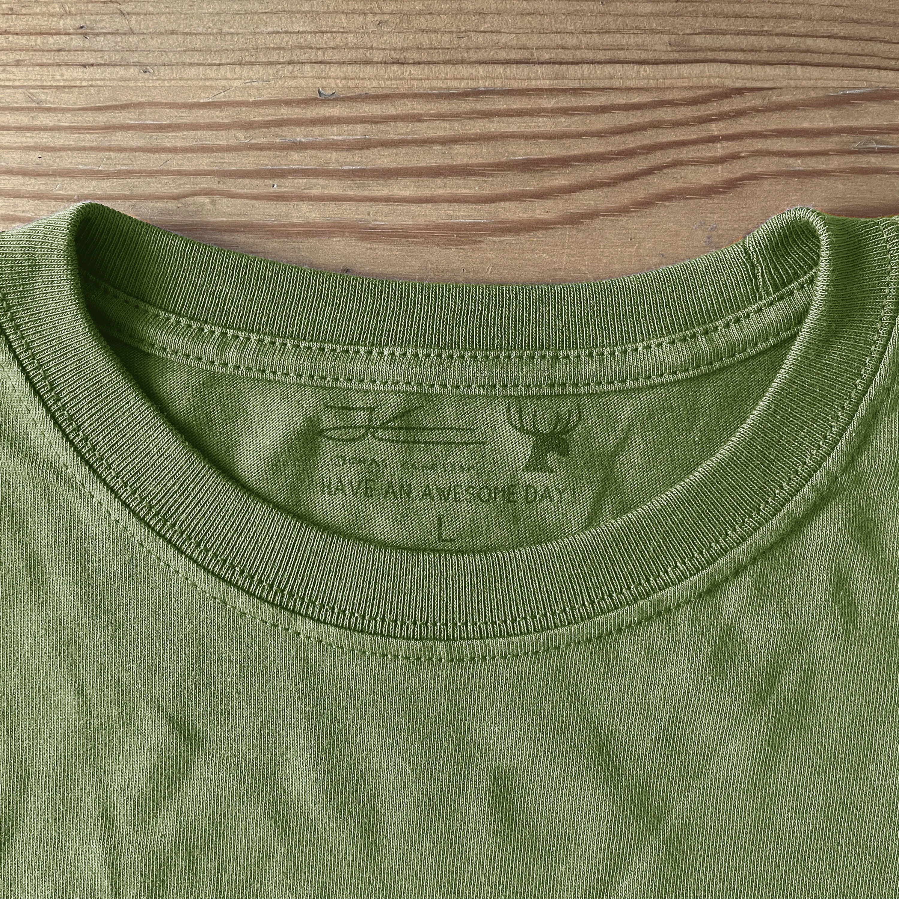 SALE - Moose Head Organic Unisex T-Shirt -Olive / S / Unisex