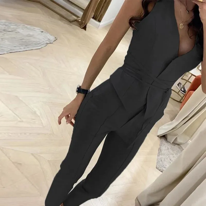 Sexy Vest Pencil Pants Two Piece Set
