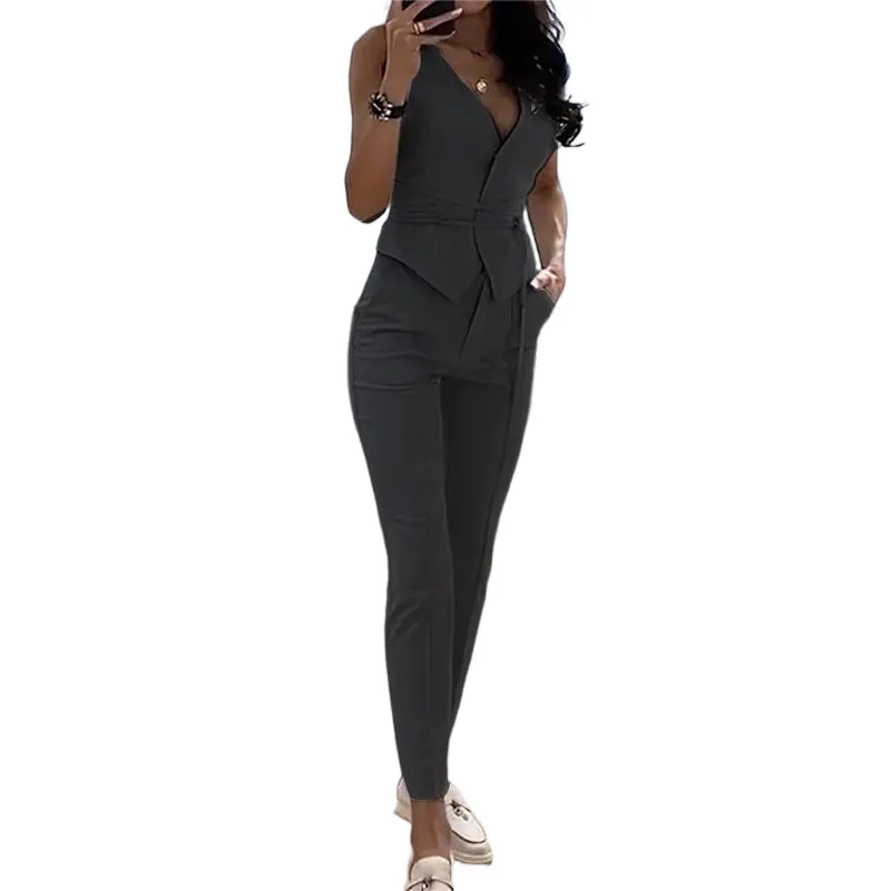 Sexy Vest Pencil Pants Two Piece Set