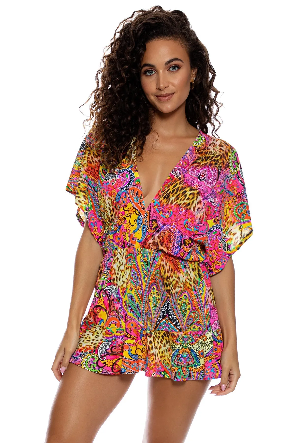 SHORE THING - Playera V Neck Ruffle Dress