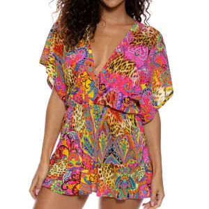 SHORE THING - Playera V Neck Ruffle Dress