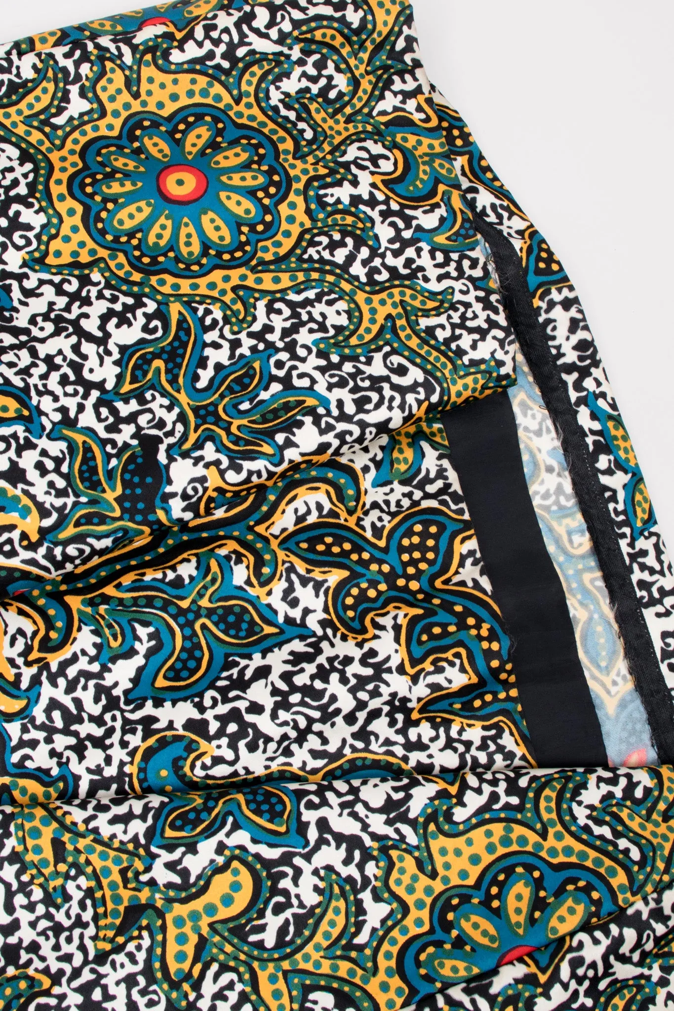 Silk Dotted Batik Print Dress
