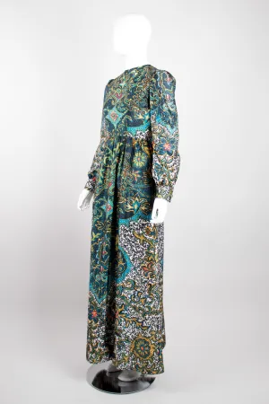 Silk Dotted Batik Print Dress