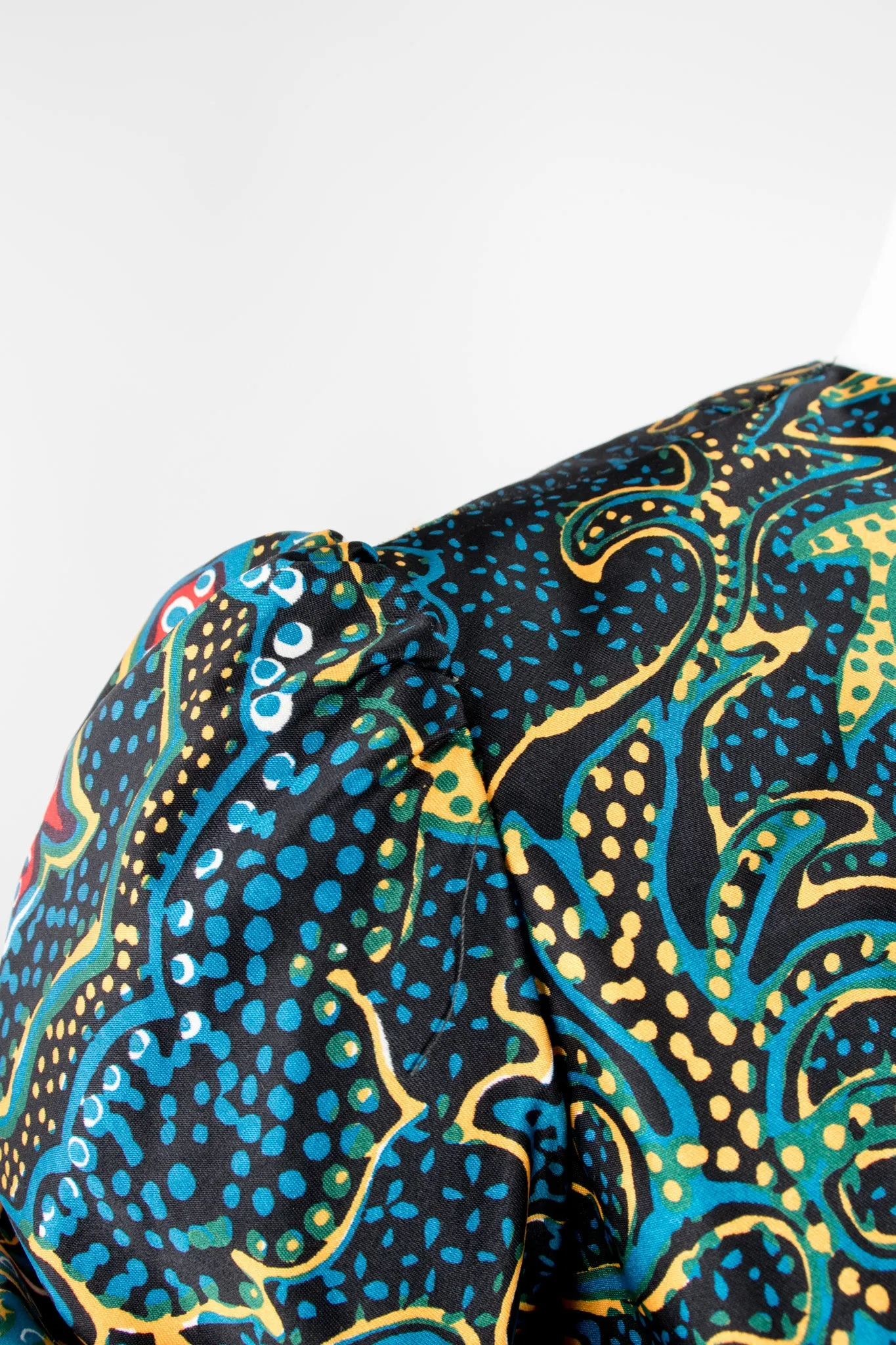 Silk Dotted Batik Print Dress