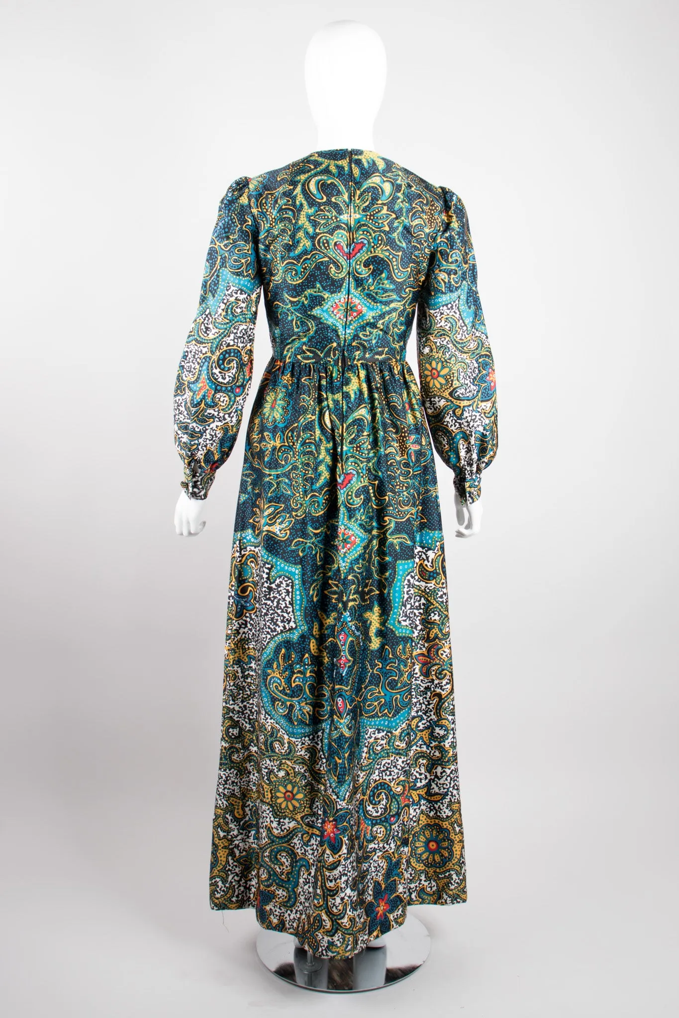 Silk Dotted Batik Print Dress