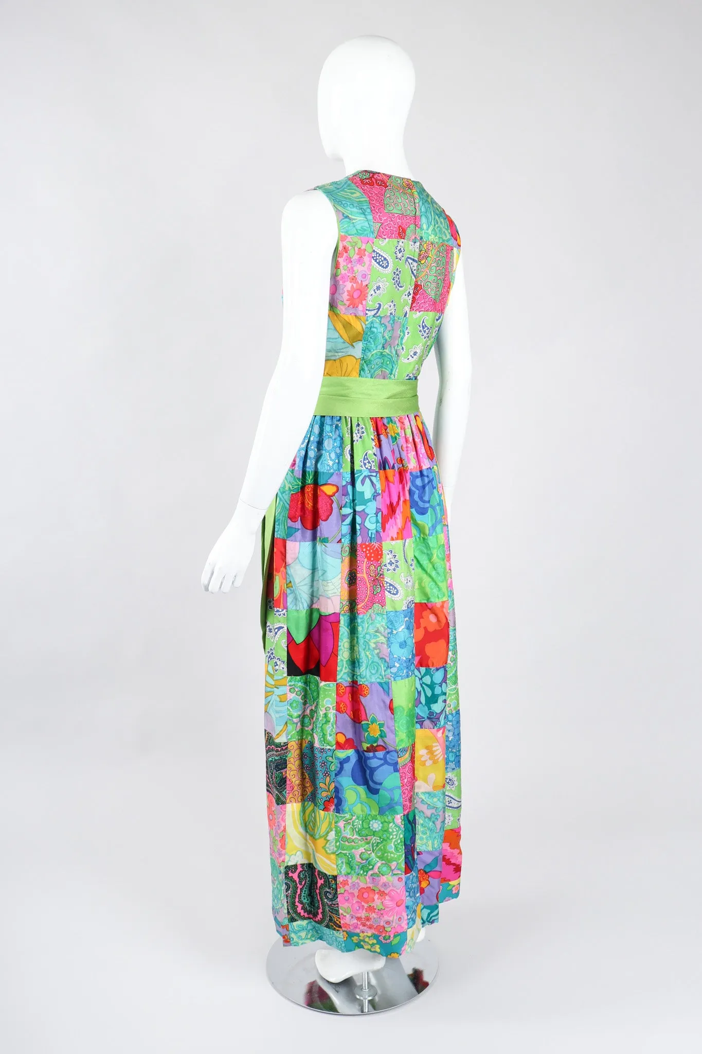 Silk Patchwork Dress