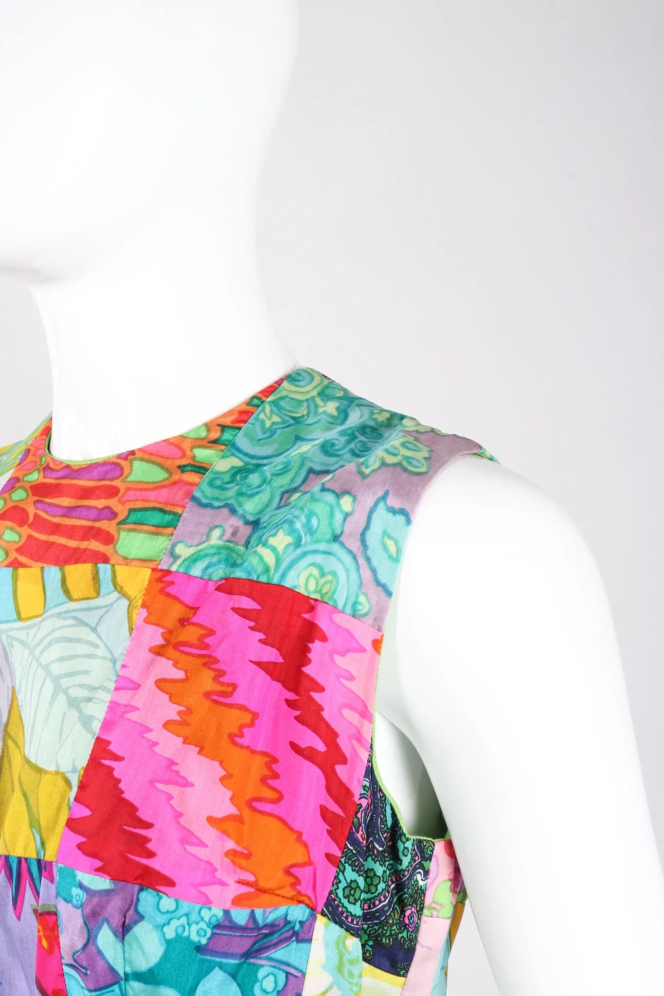 Silk Patchwork Dress