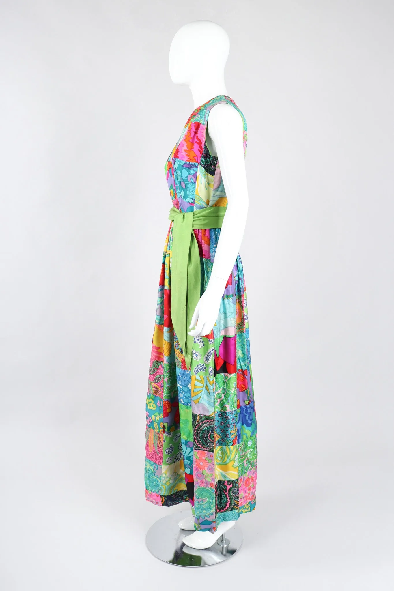 Silk Patchwork Dress